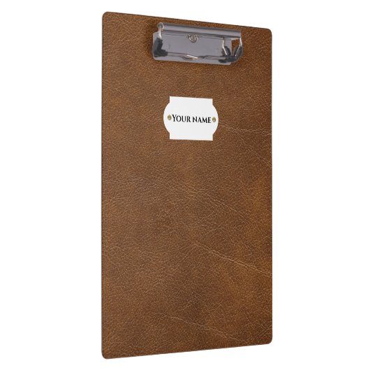 Braunleder Klemmbrett (Rechts)