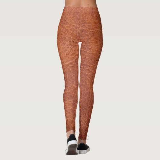 Braunleder Leggings (Rückseite)