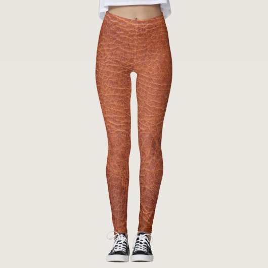 Braunleder Leggings (Vorderseite)