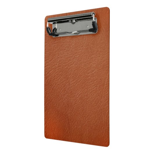 Braunleder Mini Klemmbrett (Gewinkelt2)