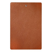 Braunleder Mini Klemmbrett (Rückseite)