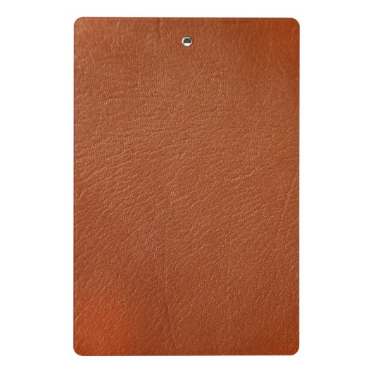 Braunleder Mini Klemmbrett (Rückseite)