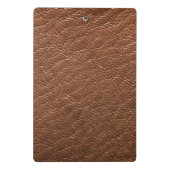 Braunleder Mini Klemmbrett (Rückseite)