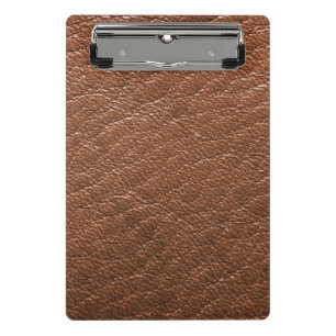 Braunleder Mini Klemmbrett
