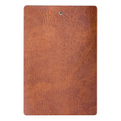 Braunleder Mini Klemmbrett (Rückseite)