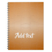 Braunleder mit Textur Notizblock (Vorderseite)