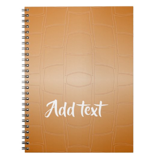 Braunleder mit Textur Notizblock (Vorderseite)