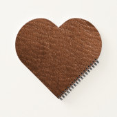 Braunleder Notizblock (Rückseite)