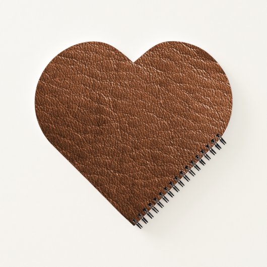 Braunleder Notizblock (Rückseite)