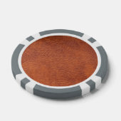 Braunleder Pokerchips (Einzeln)