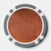Braunleder Pokerchips (Rückseite)