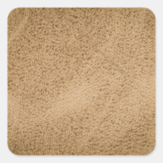 Braunleder Quadratischer Aufkleber