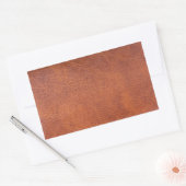 Braunleder Rechteckiger Aufkleber (Umschlag)