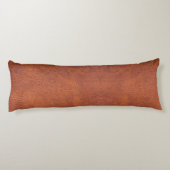 Braunleder Seitenschläferkissen (Rückseite)