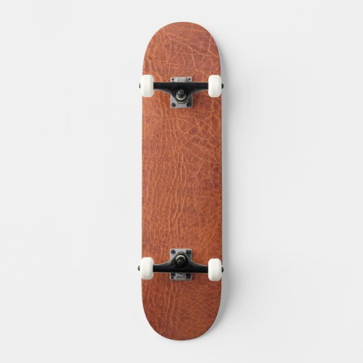 Braunleder Skateboard (Vorderseite)