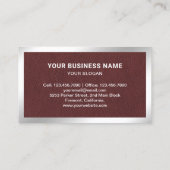 Braunleder Stahl Schweißfabrikator Welder Visitenkarte (Rückseite)