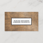Braunleder Textur Visitenkarte (Rückseite)