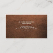 Braunleder Textur Visitenkarte (Rückseite)