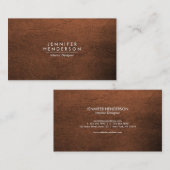 Braunleder Textur Visitenkarte (Vorne/Hinten)