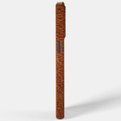 Braunleder wie Monogramm Case-Mate iPhone Hülle (Rückseite / Rechts)