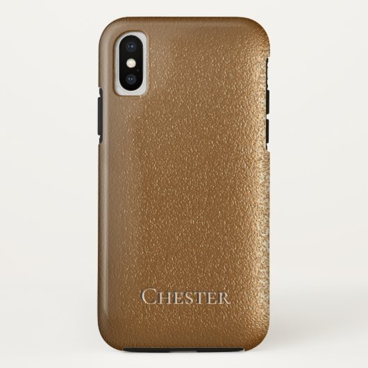 Braunleder wie Textur Personalisiert Case-Mate iPhone Hülle (Rückseite)