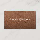 Braunledereffekt, rustikal visitenkarte (Vorderseite)
