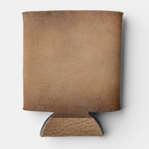 Braunledertextur: Vintager Hintergrund geschlossen Dosenkühler