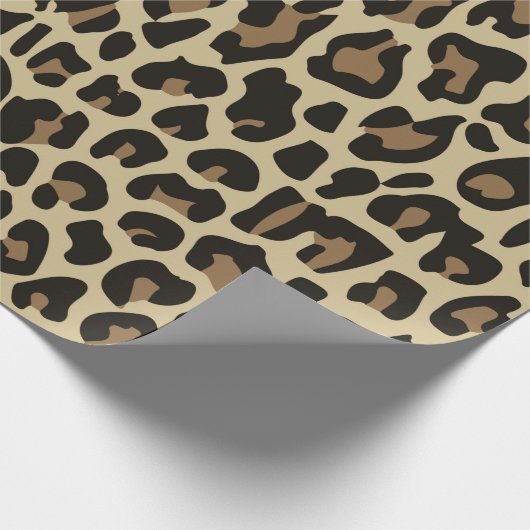 Braunleopard-Cheetah-Papier Geschenkpapier (Ecke)