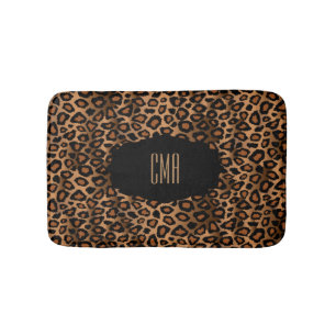 Braunleopard DIY Monogramm Badematte