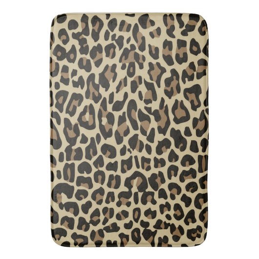 Braunleopard-Käse Badematte (Vorderseite Vertikal)