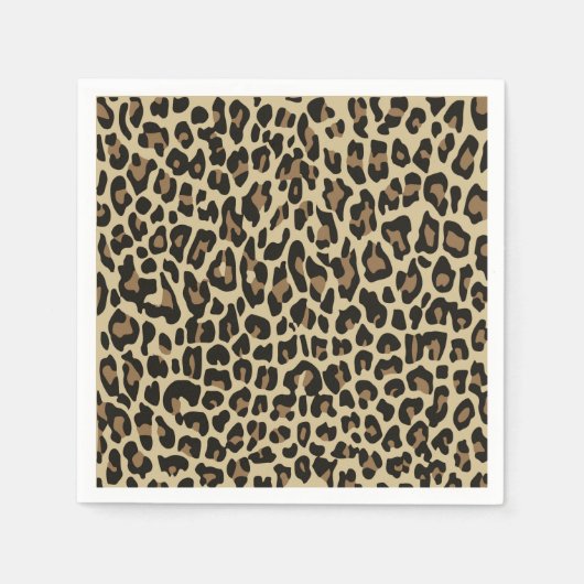 Braunleopard-Käse Serviette (Vorderseite)