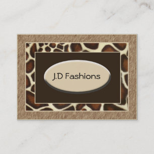 Braunleopardprint Chic Business Cards Visitenkarte