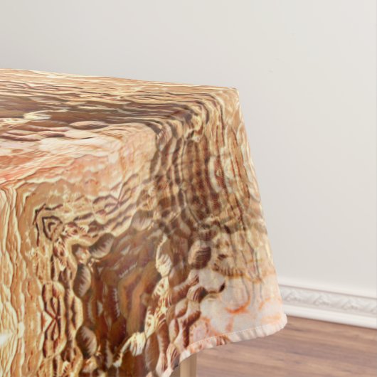 Bräunlich bis lachsbraun, gebogenes Glas wiederhol Tischdecke (Beispiel)