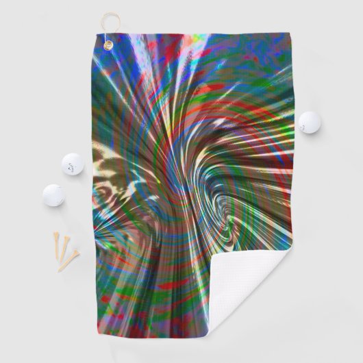 Bräunlich gefärbtes Seidengewebe wirbelnd gekrümmt Golfhandtuch (Insitu)