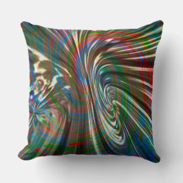 Bräunlich gefärbtes Seidengewebe wirbelnd gekrümmt Kissen