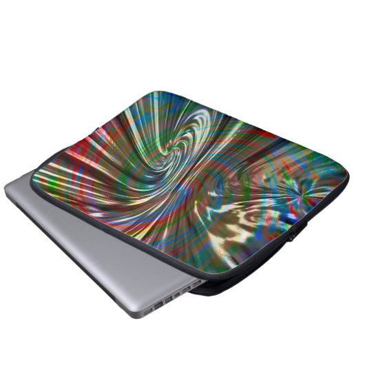 Bräunlich gefärbtes Seidengewebe wirbelnd gekrümmt Laptopschutzhülle (Vorne Knopf)