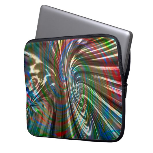 Bräunlich gefärbtes Seidengewebe wirbelnd gekrümmt Laptopschutzhülle (Vorderseite Links)