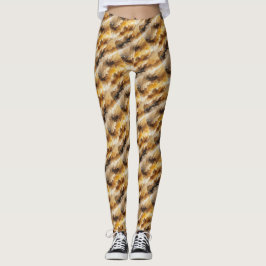 Bräunlich-gelbe Leggings