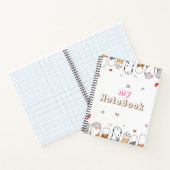 Bräunlich-graue Niedliche Katzen Paws 8,5" x 11" Notizblock (Innenseite)