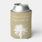 Bräunliche Farbpalette Palmenstrandhochzeit Dosenkühler (Kanne Vorderseite)