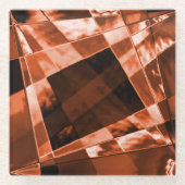 Bräunliche Koralle, in gefärbten oder gestreckten  Glasuntersetzer (Vorderseite)