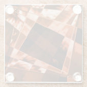 Bräunliche Koralle, in gefärbten oder gestreckten  Glasuntersetzer (Rückseite)