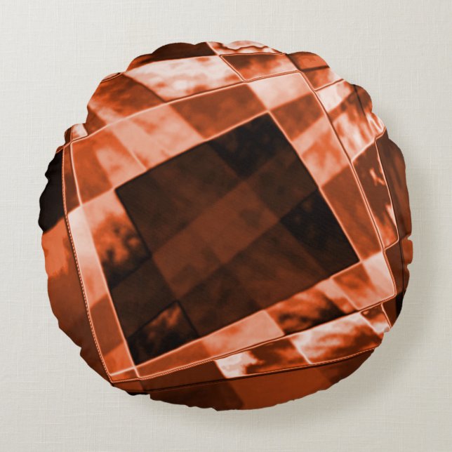 Bräunliche Koralle, in gefärbten oder gestreckten  Rundes Kissen (Vorderseite)