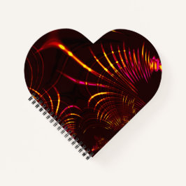 Bräunliche Rundungen von Rosa bis Feuerfarbe Notizblock