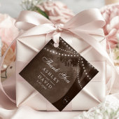 Bräunliche Rustikale Baumleuchten gezeichnete Init Geschenkanhänger