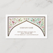 Bräunlicher islamischer Stil im Nahen Osten Visitenkarte (Rückseite)