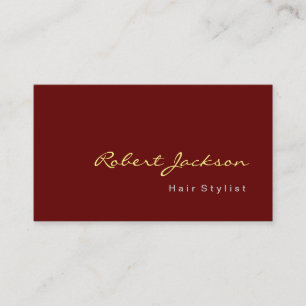 Bräunlicher roter Frisuren-Berater-Maskenbildner Visitenkarte