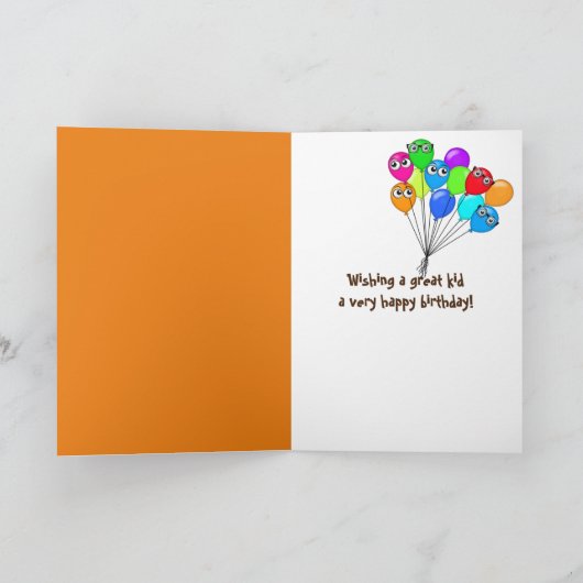 Bräunliches Poodle zum 3. Geburtstag Karte (Innenseite)