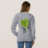 Bräunliches und grünes Leaf Women Basic Sweatshirt (Schwarz voll)