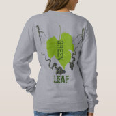 Bräunliches und grünes Leaf Women Basic Sweatshirt (Rückseite)